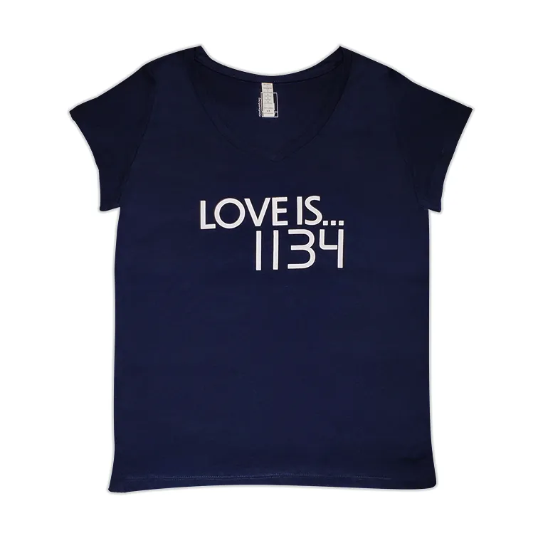 Cotton Deep Ocean - Love Is...1134 V-Neck