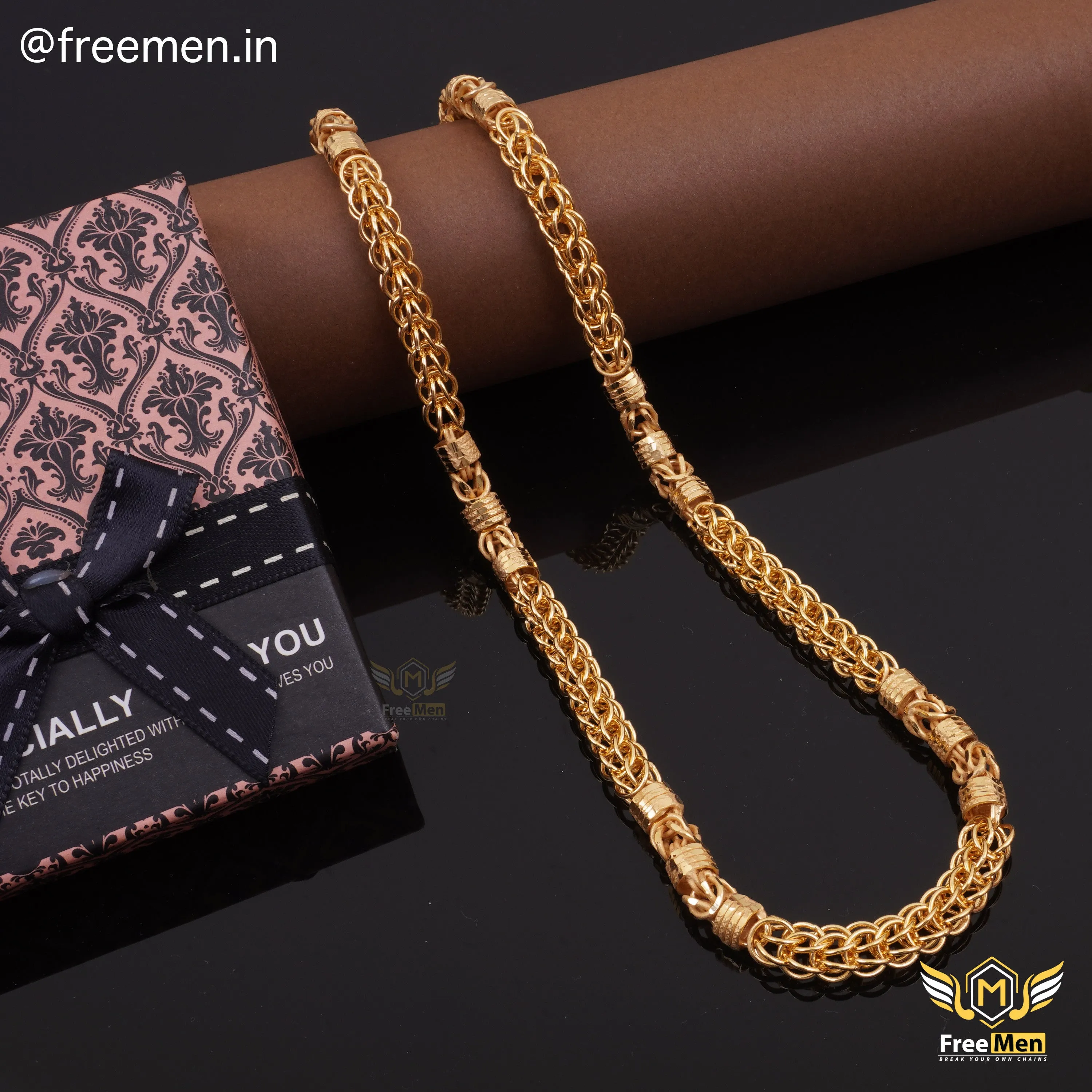 Freemen Fantastic Royal Ring Gold plated Chain - FM251