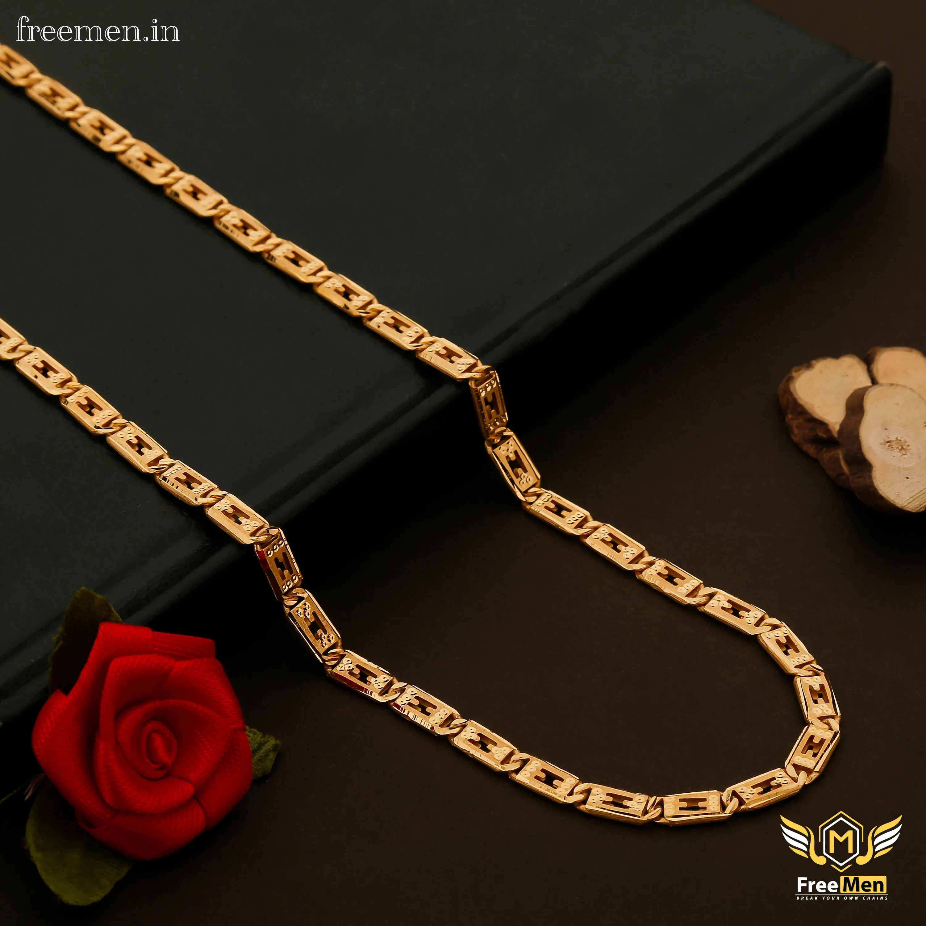 Freemen H nawabi biscuit chain for men - FM058