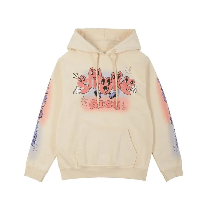 Fun French Terry Pullover Hoody - Cream