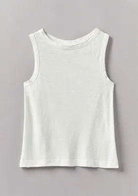 Garment Dyed Organic Cotton Tank Top | Chalk