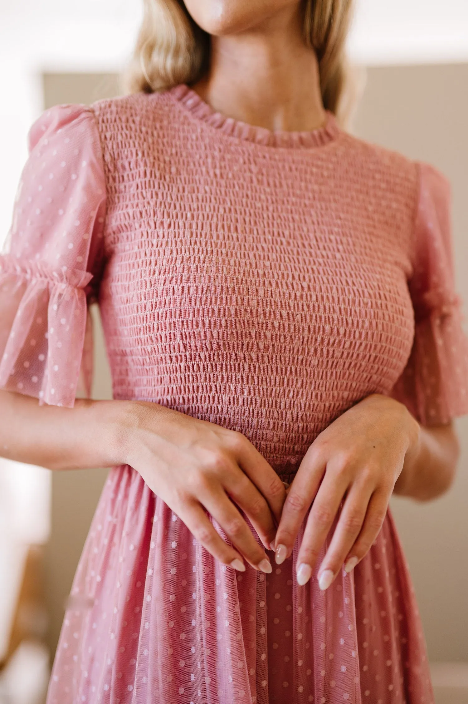 Ginny Dress in Dusty Blush