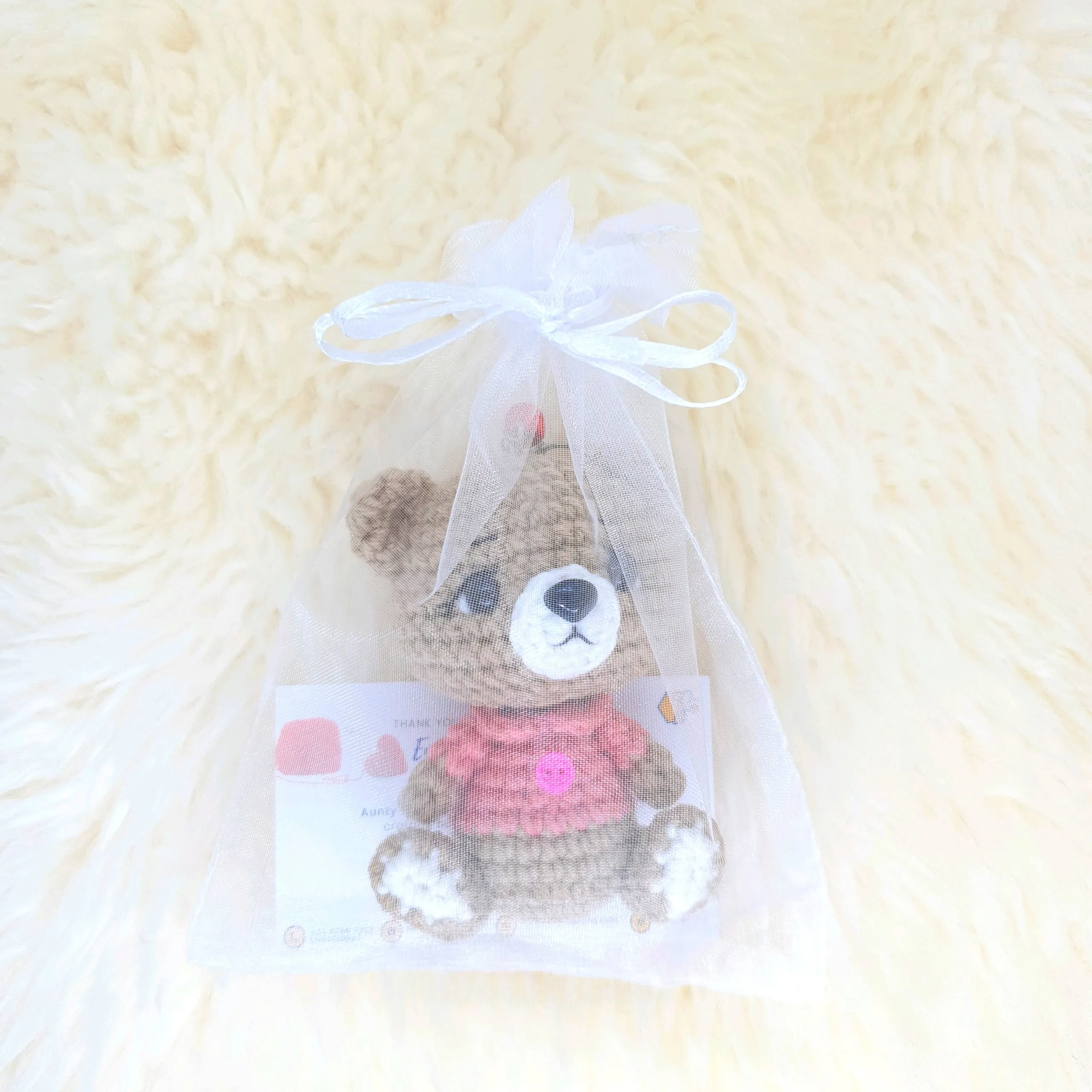 Hand Crocheted Baby Bear Key Ring