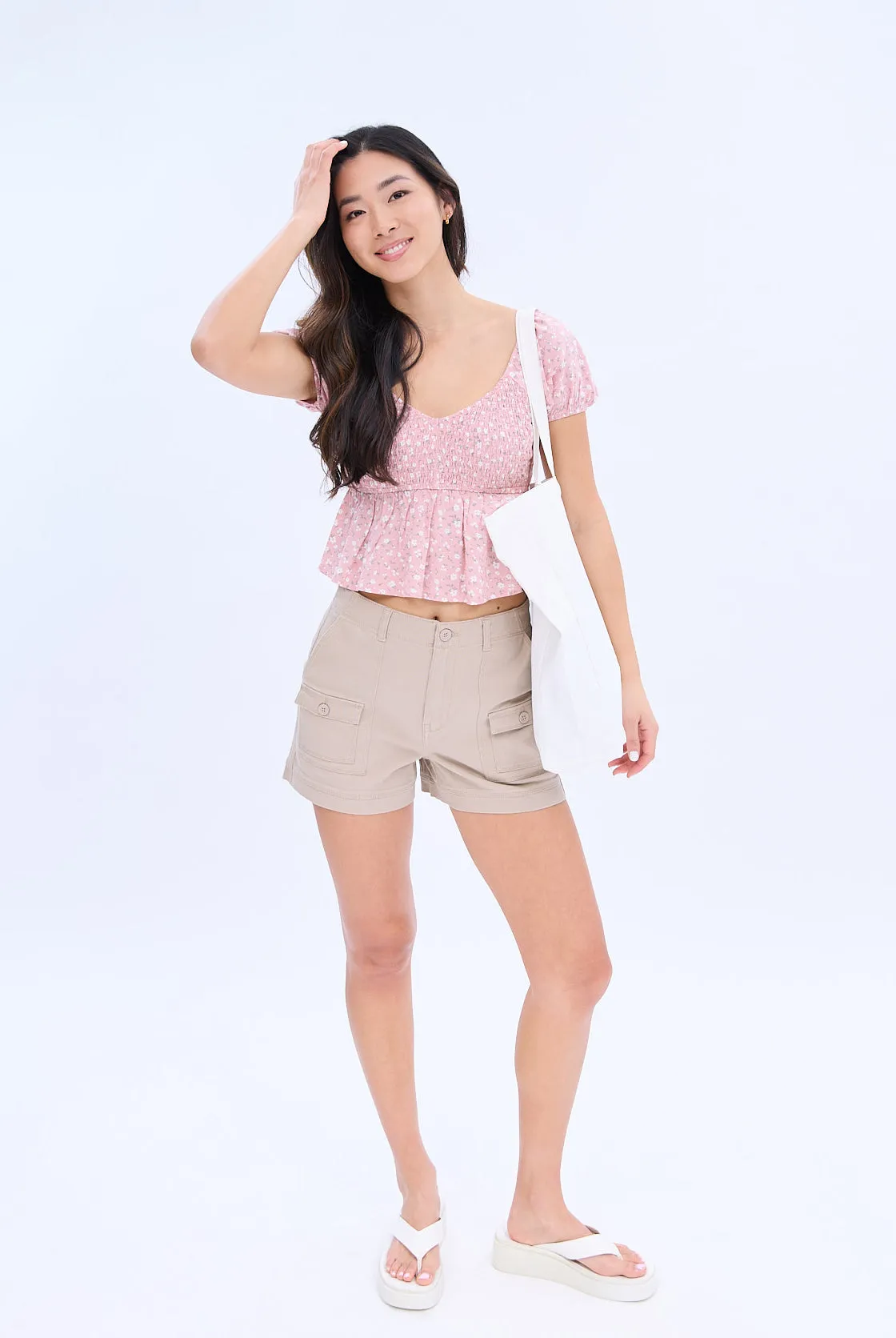 High Rise Cargo Short