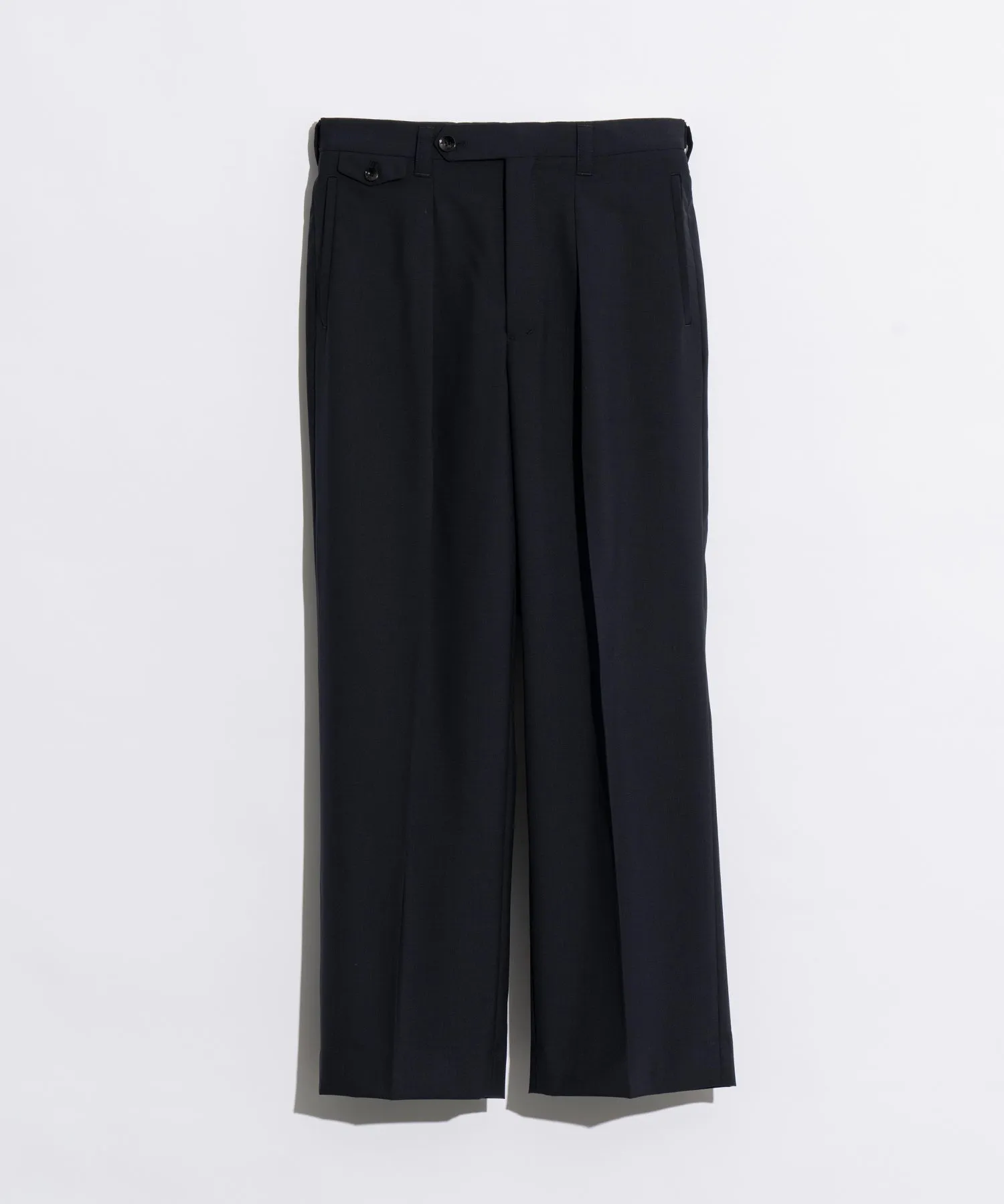 【Italian Dead Stock Fabric】Dress One-Tuck Wide Straight Pants