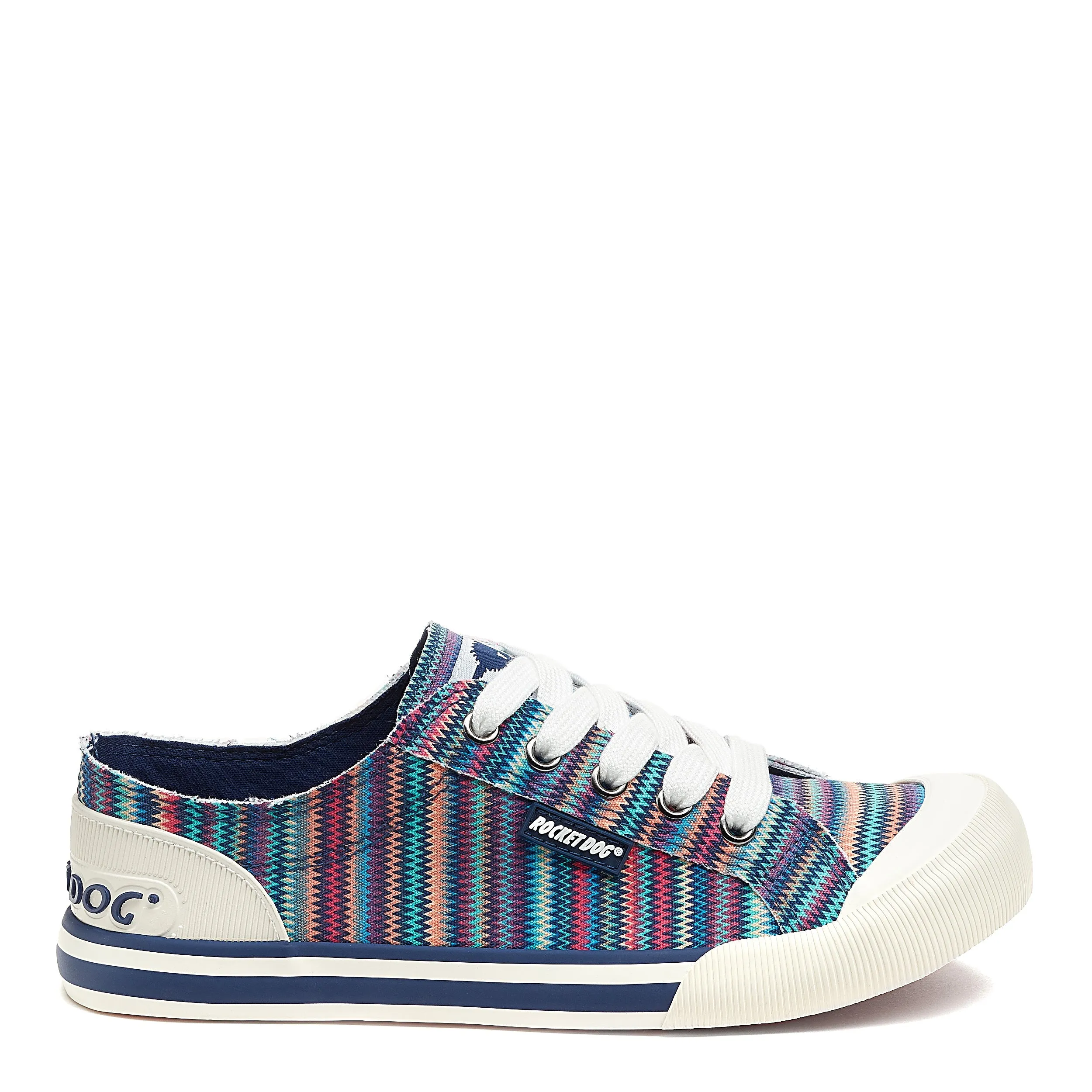 Jazzin Blue Stark Stripe Trainers