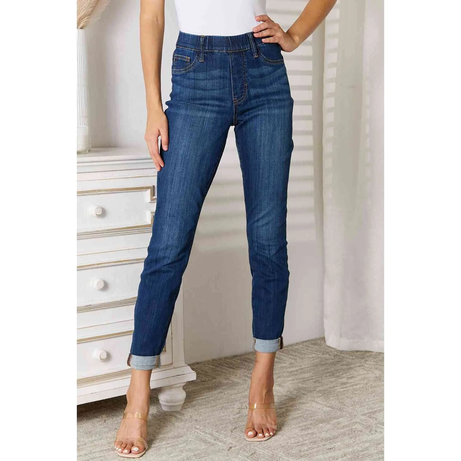 Judy Blue Full Size Skinny Cropped Jeans