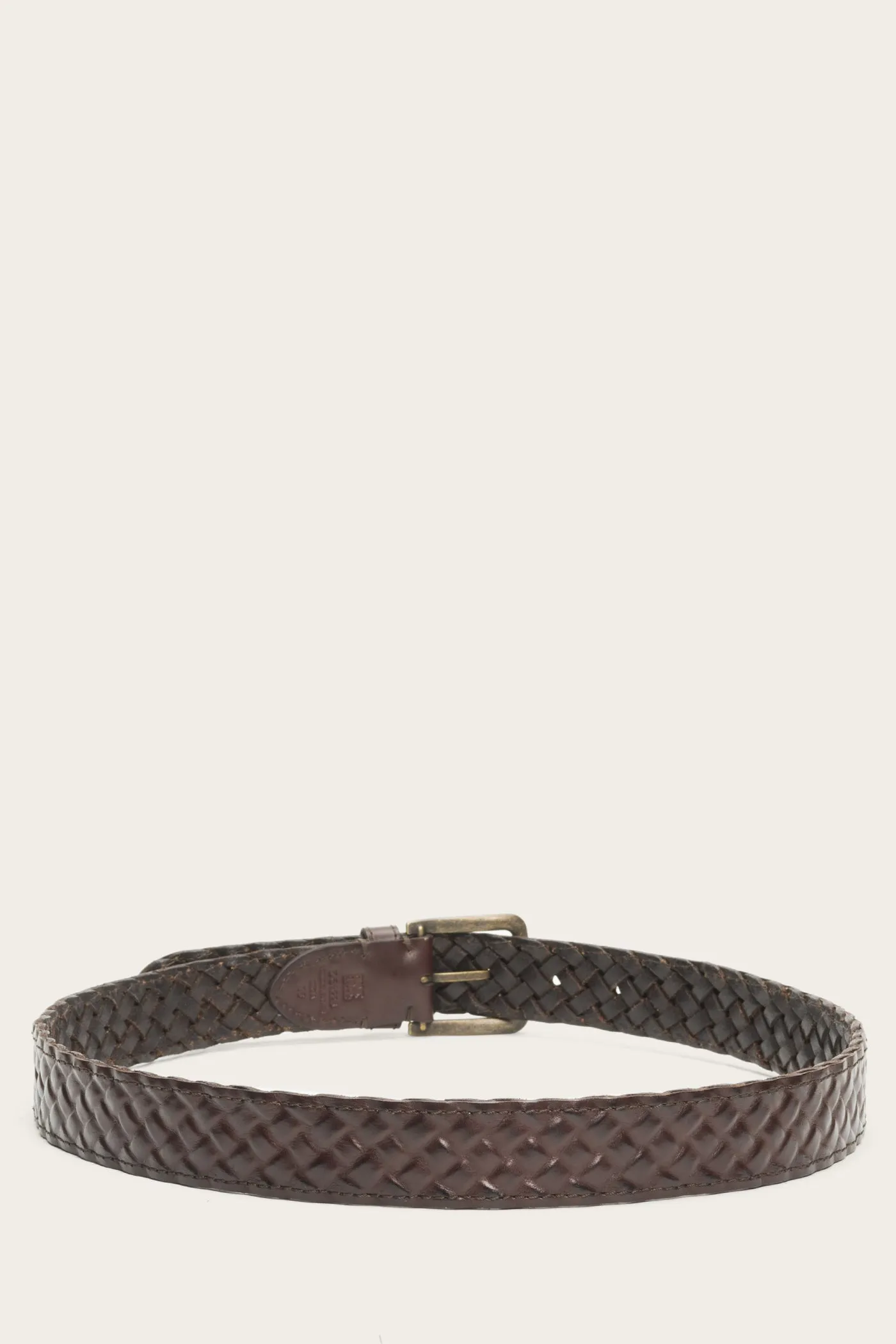 Leather Covered Woven Belt