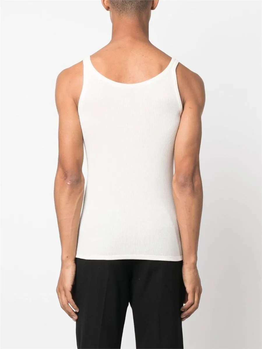 LOGO-EMBROIDERED RIBBED TANK TOP