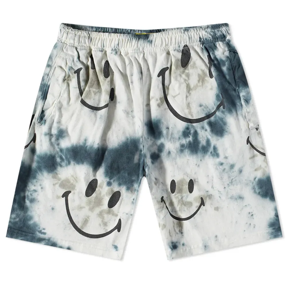 Market Smiley Shibori Dye Shorts Tie-Dye Black.