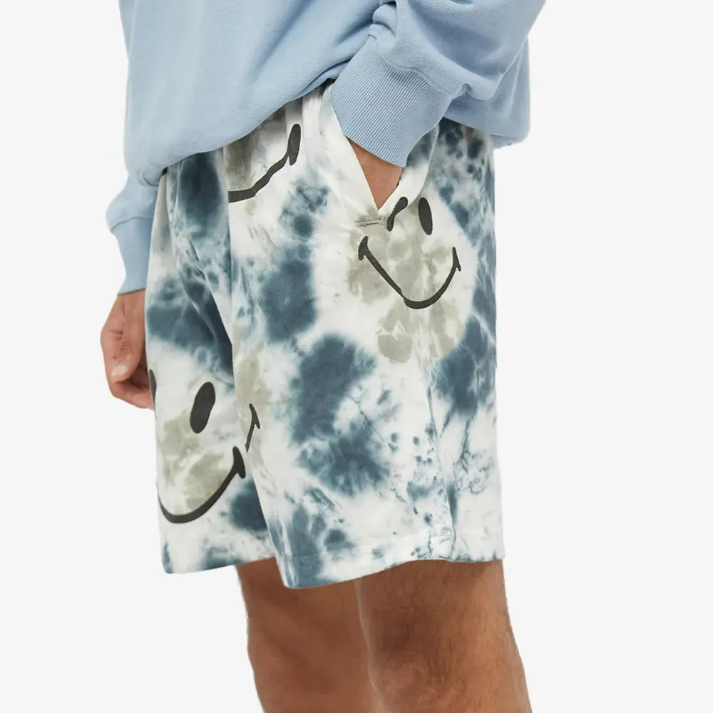 Market Smiley Shibori Dye Shorts Tie-Dye Black.