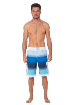 Men's Board Shorts in blue horizontal stripes