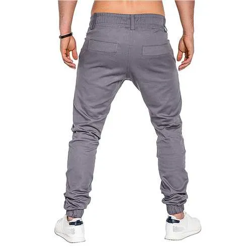 Men's Fashion Button Stitching Trousers