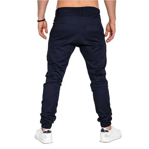 Men's Fashion Button Stitching Trousers