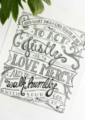 Micah 6:8 | 18" x 24" Poster