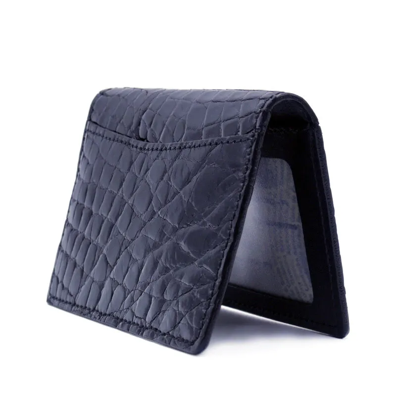 O-81-500-BLK CROCODILE Card Case, Black