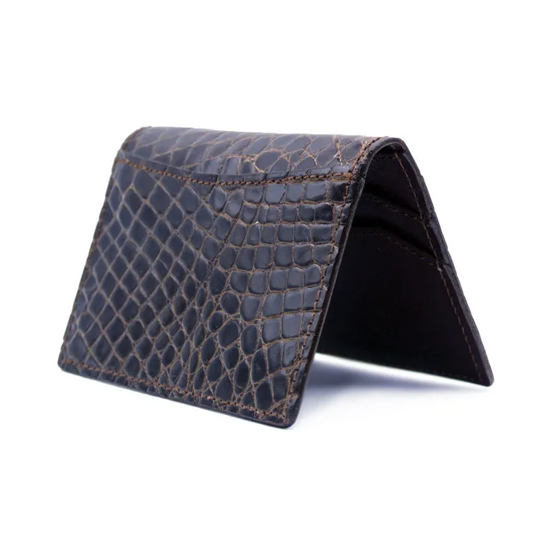 O-81-500-NIC CROCODILE Card Case, Nicotine