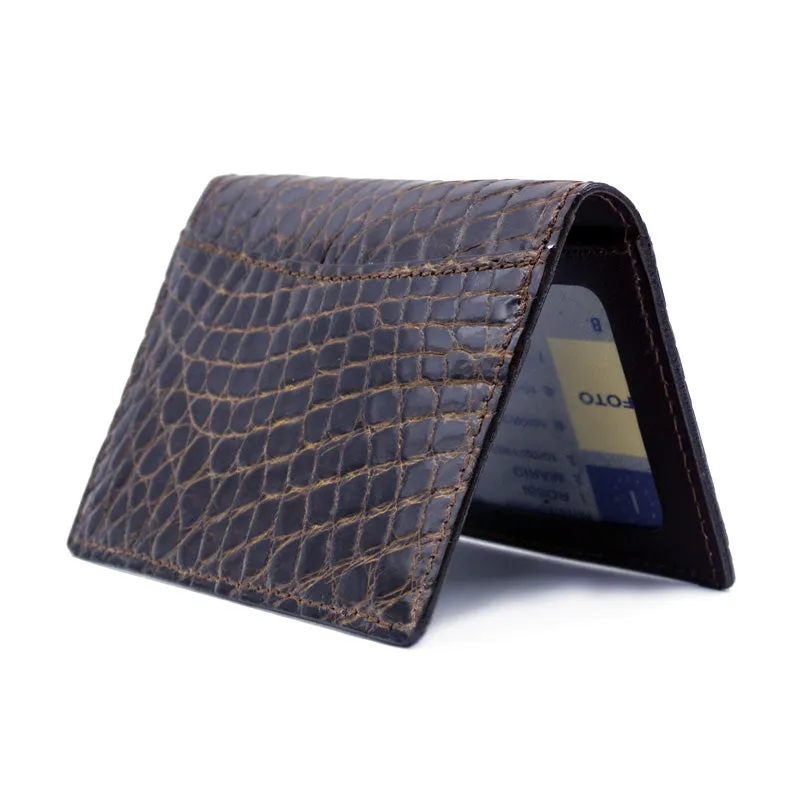 O-81-500-NIC CROCODILE Card Case, Nicotine