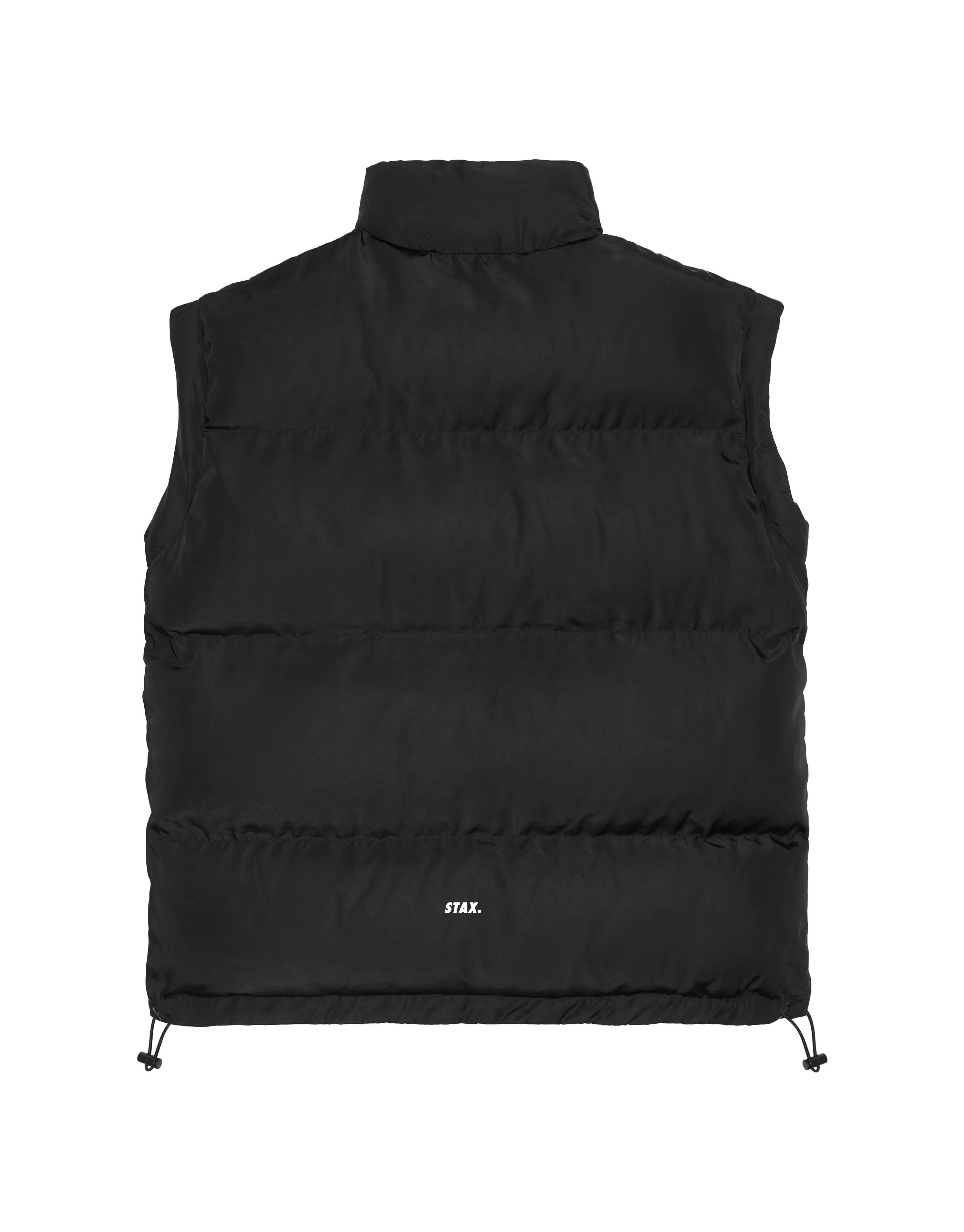 Oversized Sleeveless Puffer - Black