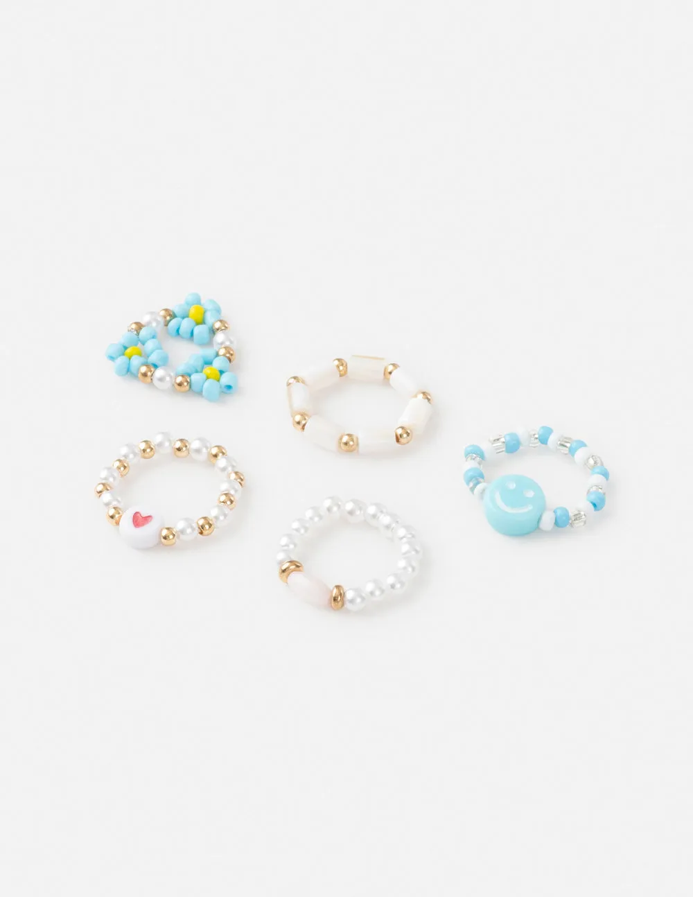 Peace Beaded Ring Set