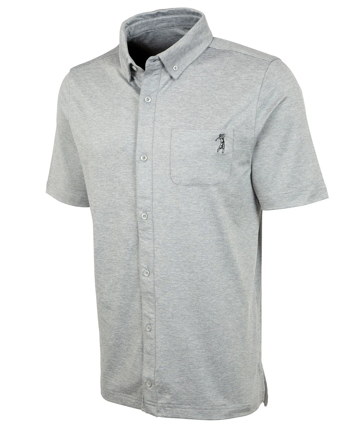 Performance Brushed-Back Stretch Jersey Cabana Sport Shirt