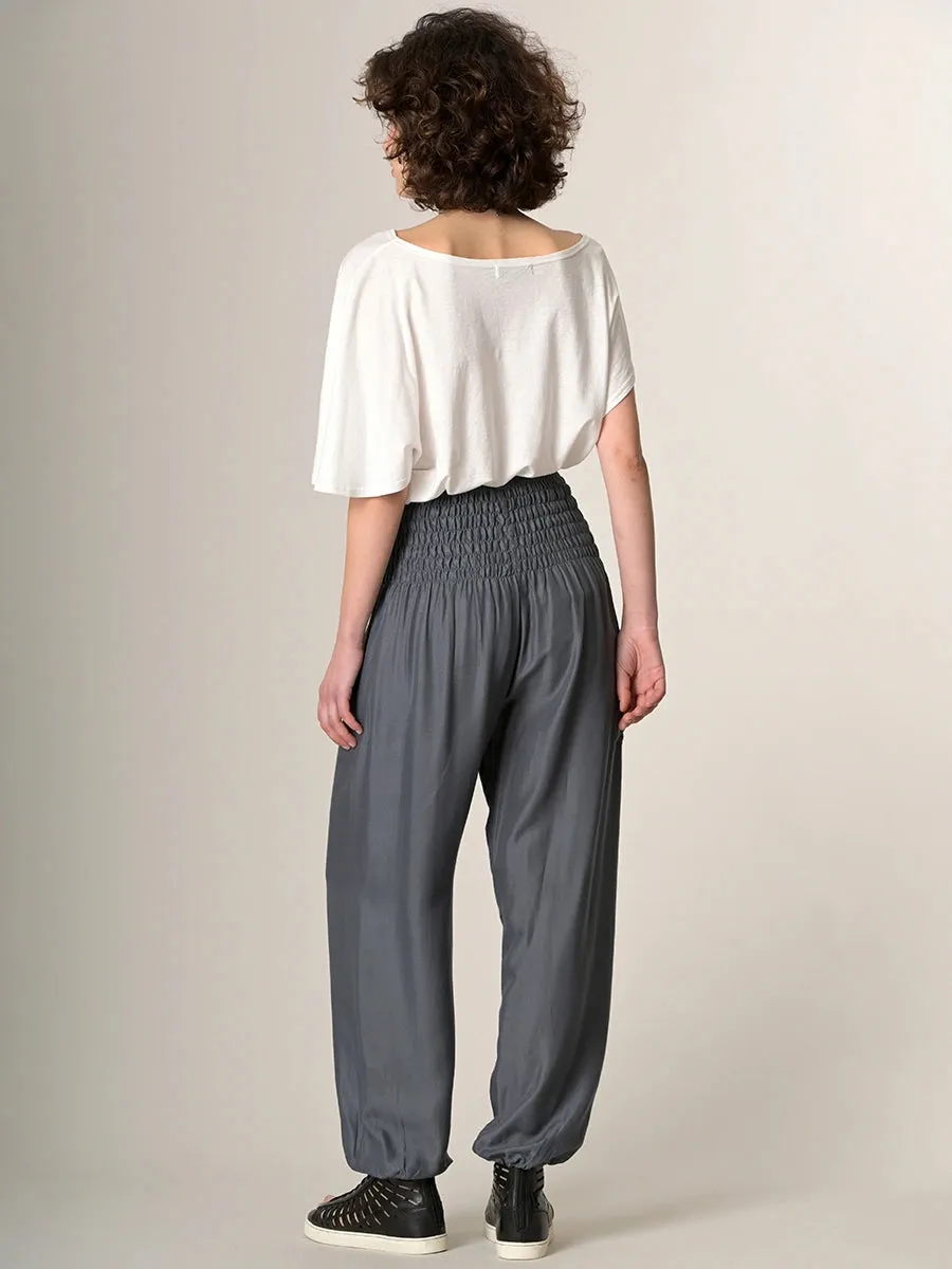 Plain Colour Harem Pants - High Crotch