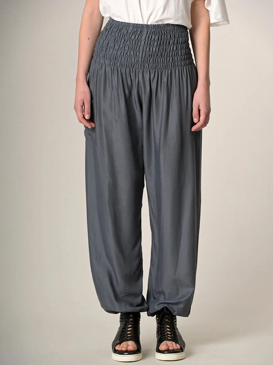 Plain Colour Harem Pants - High Crotch