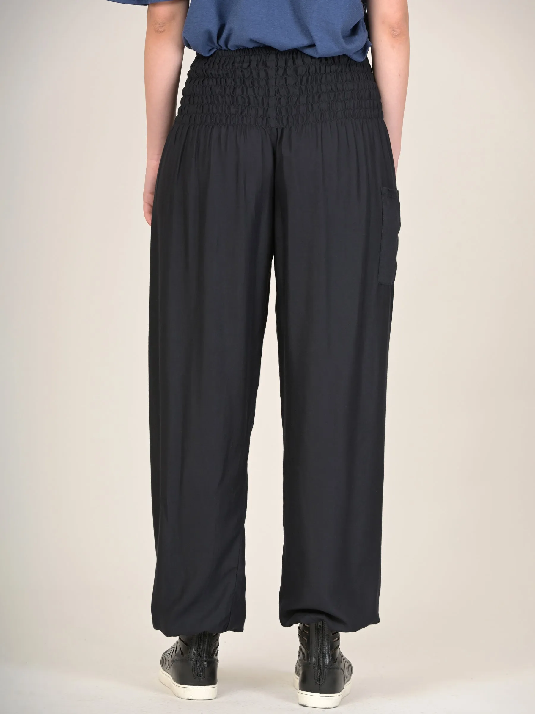 Plain Colour Harem Pants - High Crotch