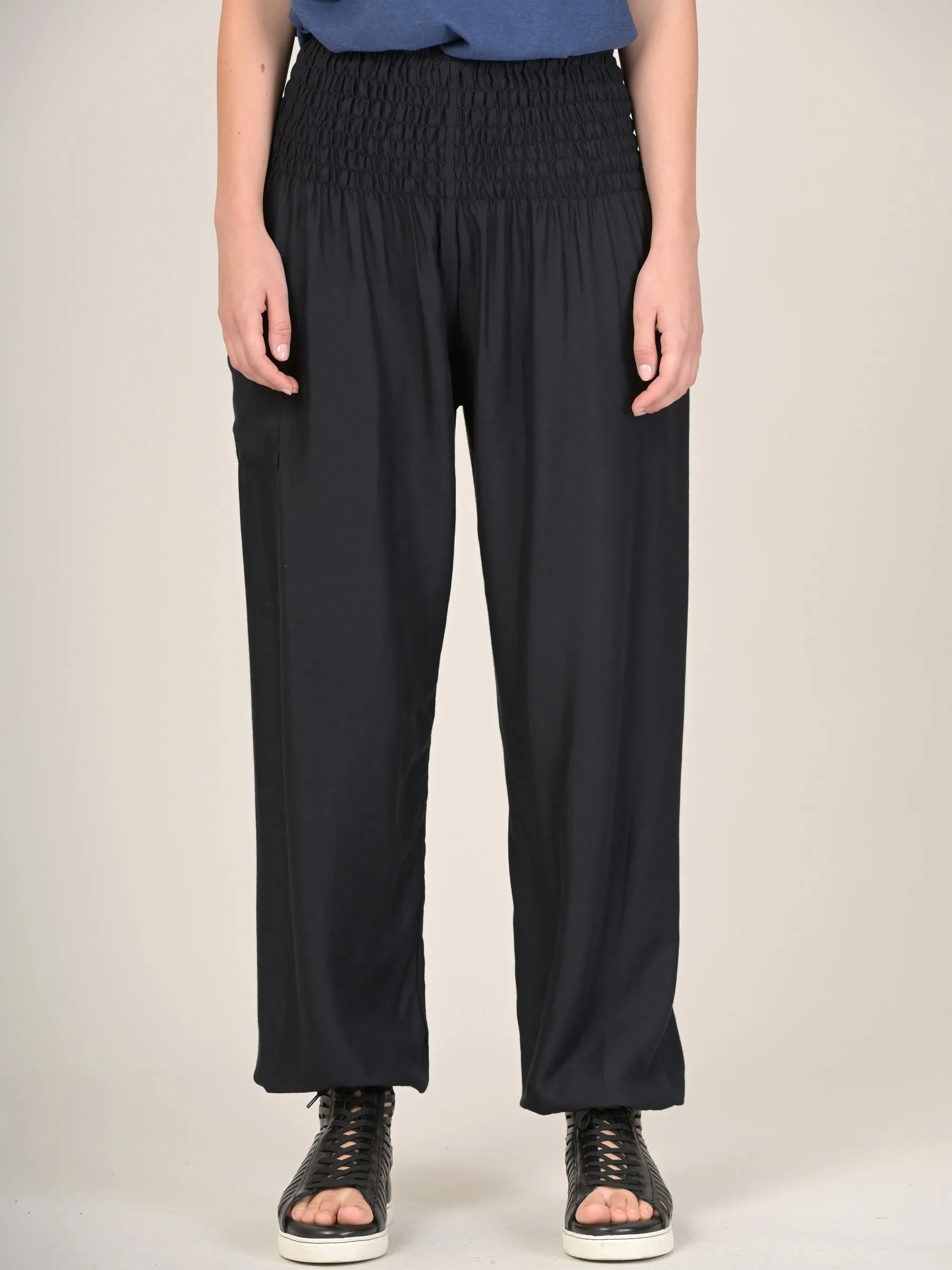 Plain Colour Harem Pants - High Crotch