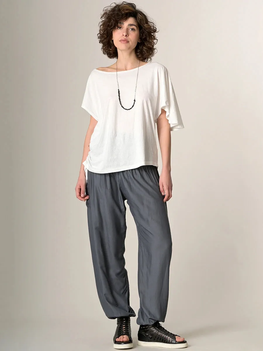 Plain Colour Harem Pants - High Crotch