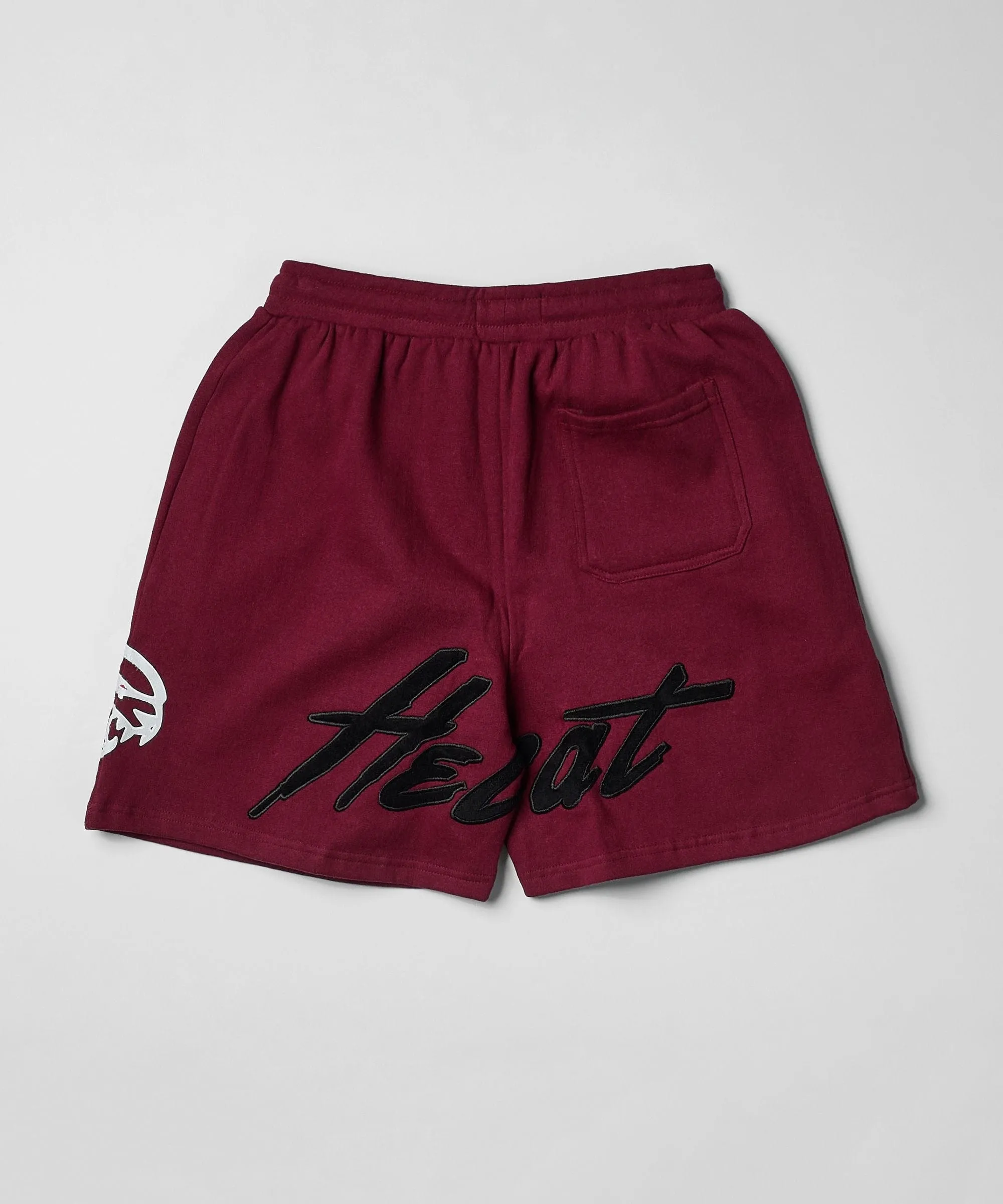 Plus Size Hellcat Fleece Shorts - Burgundy