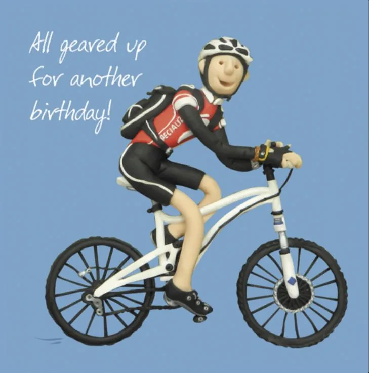 "All Geared  Up....." Birthday Greeting Card from Holy Mackerel