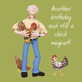 "Chick Magnet" Birthday Greeting Card from Holy Mackerel