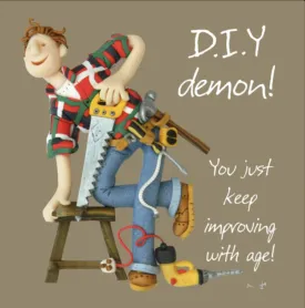 "D.I.Y. Demon!" Birthday Greeting Card from Holy Mackerel