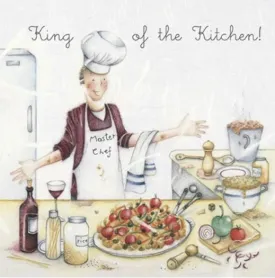 "King of the Kitchen!" Greeting Card from Berni Parker