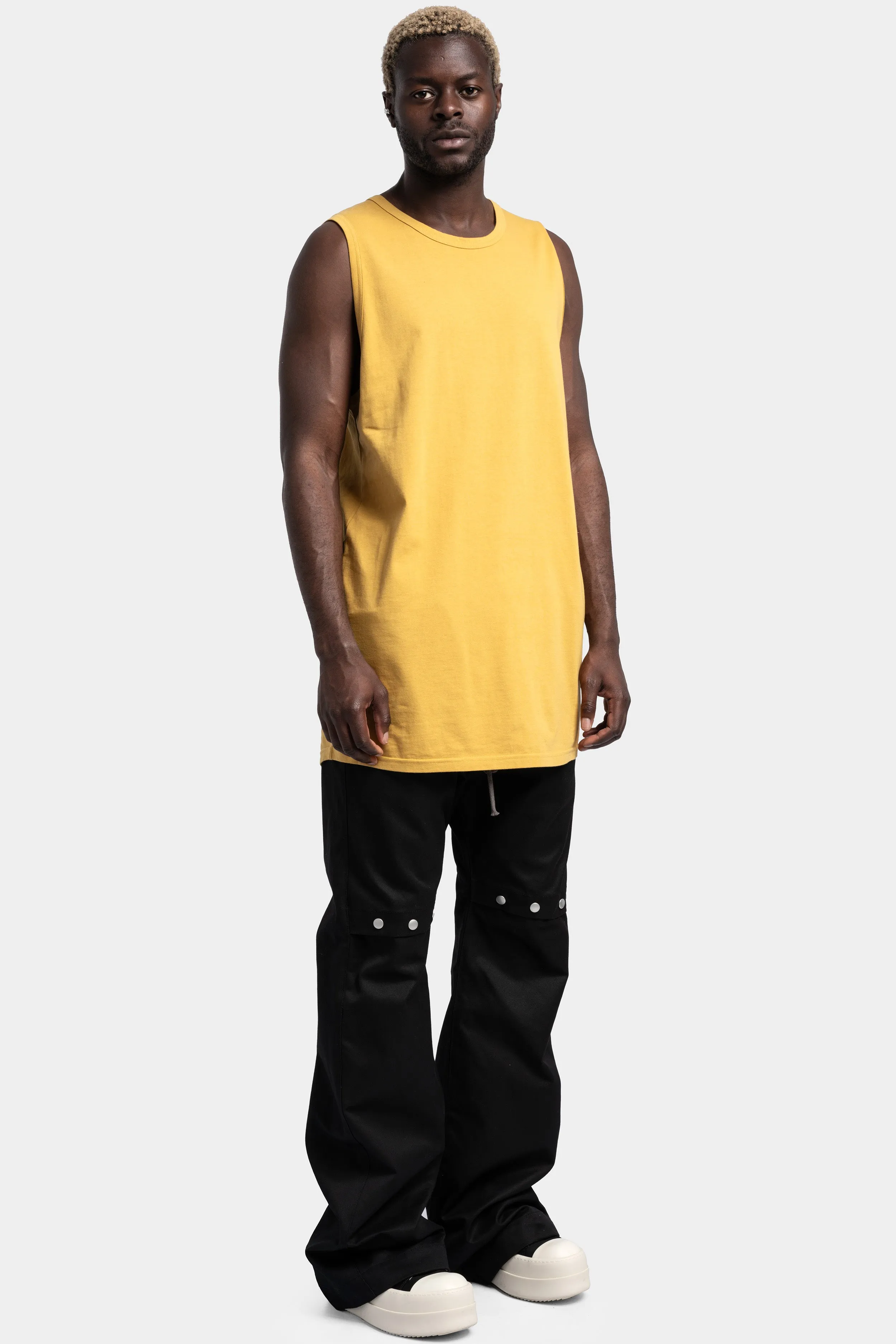 Relaxed cotton tank, Mustard