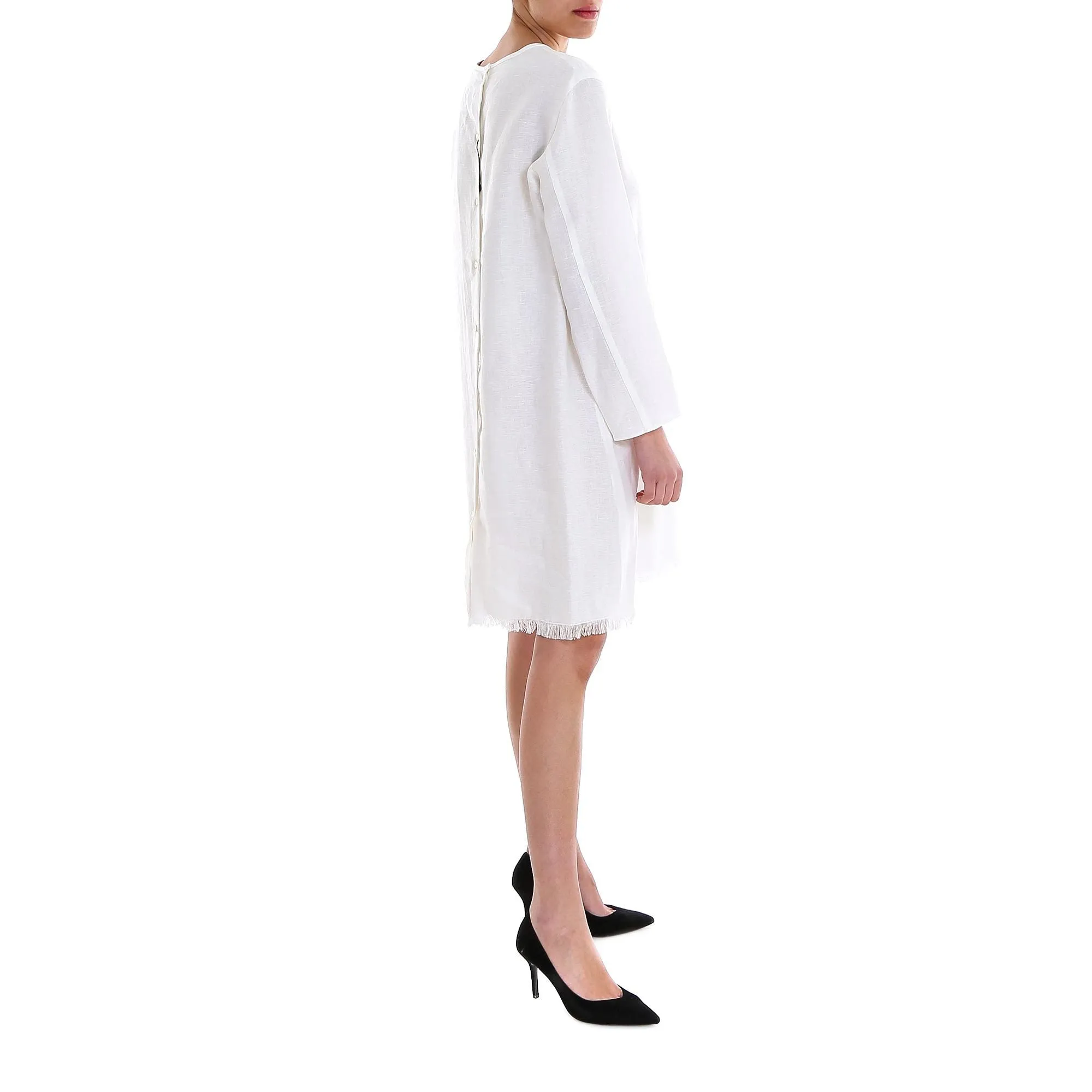 'S Max Mara Frayed Hem Dress