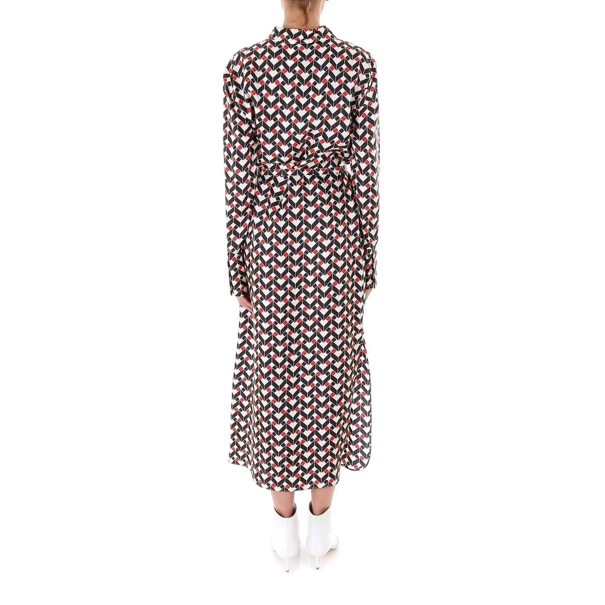 'S Max Mara Printed Maxi Shirt Dress