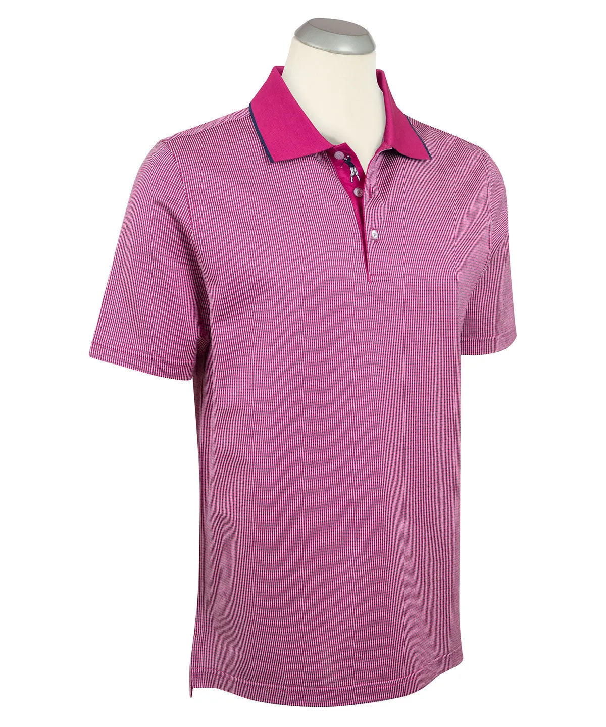 Signature 100% Mercerized Cotton Boomer Grid Polo Shirt