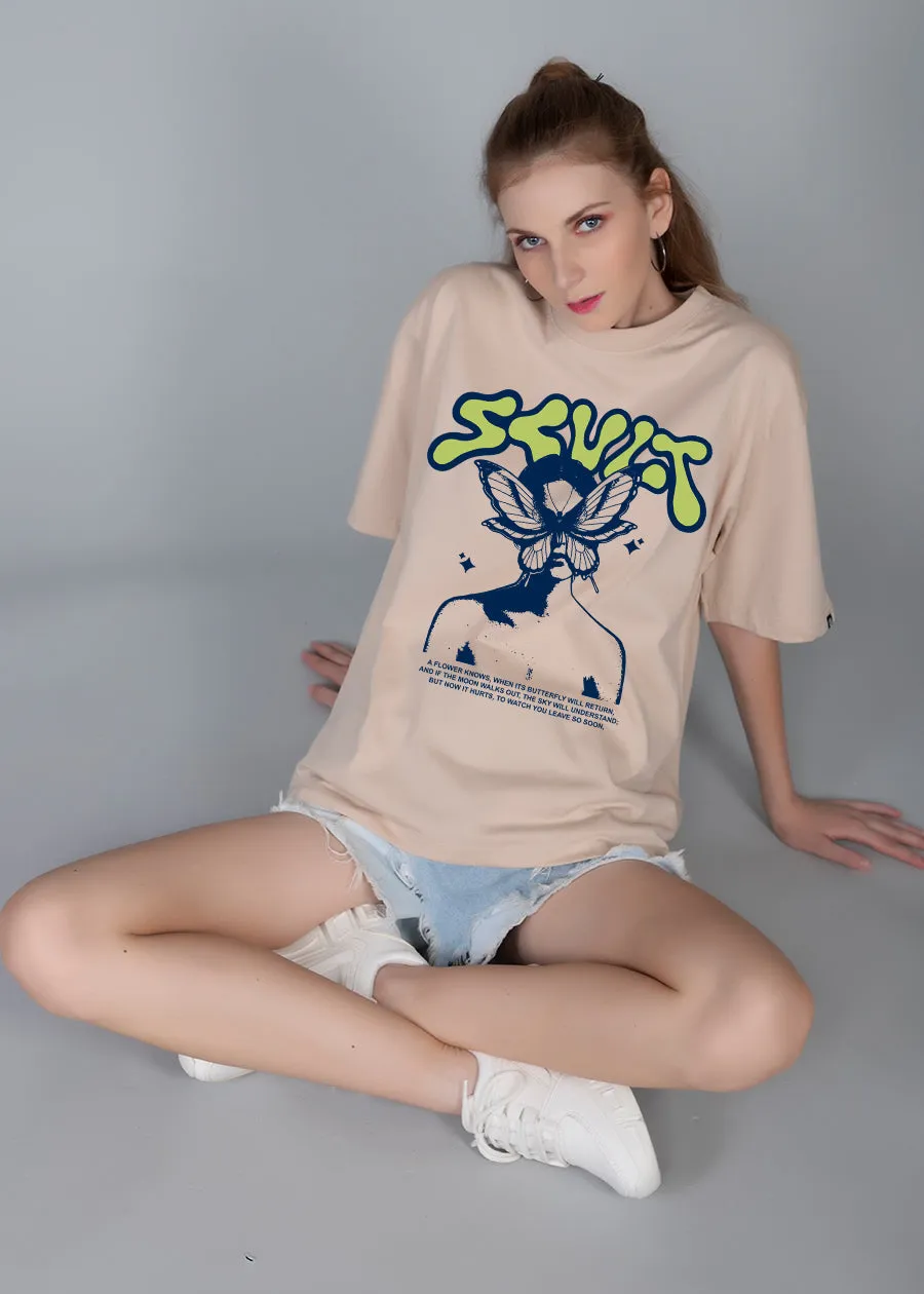 Skult Women Oversized Printed T-Shirt