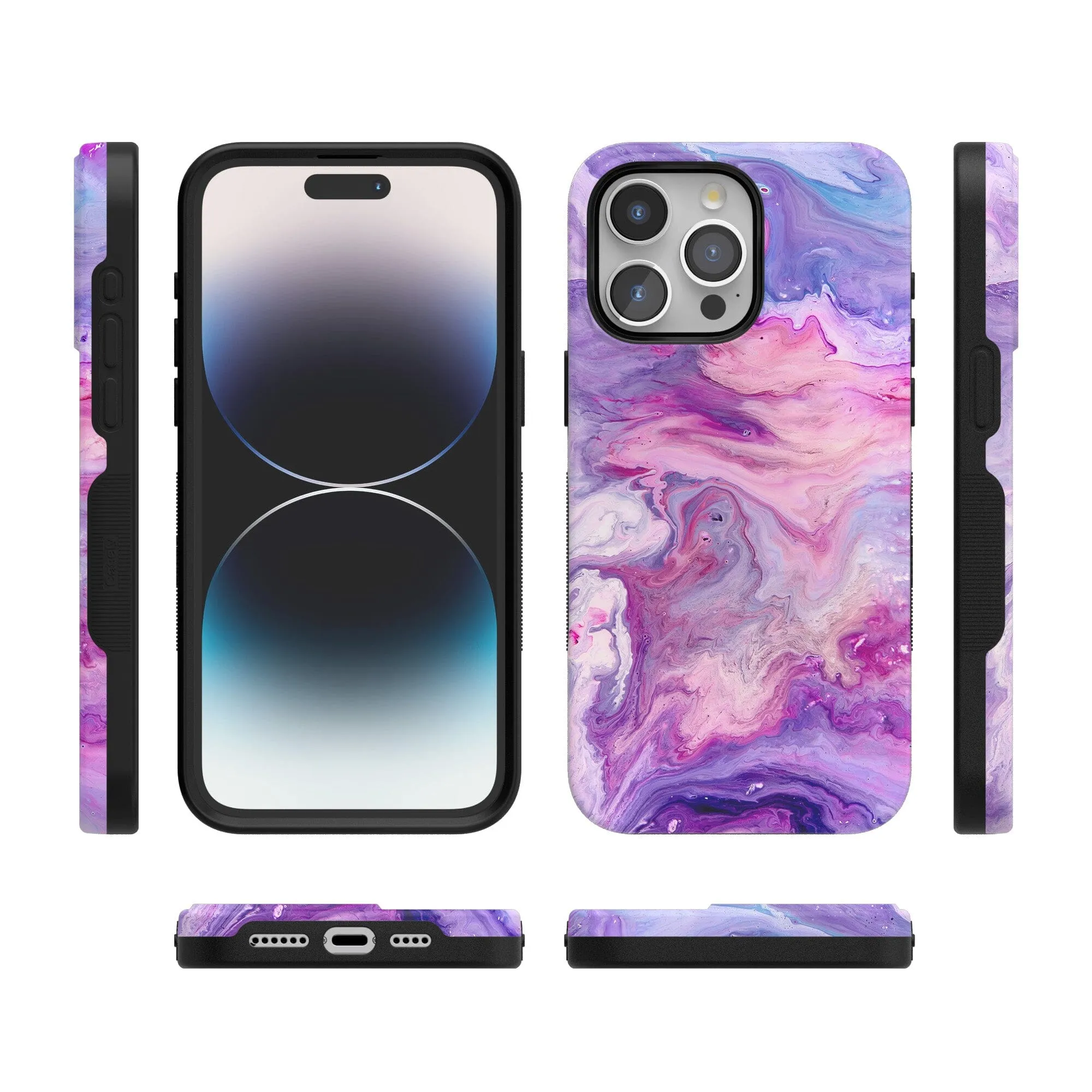 Tie Dying Over You | Purple Marble iPhone Case