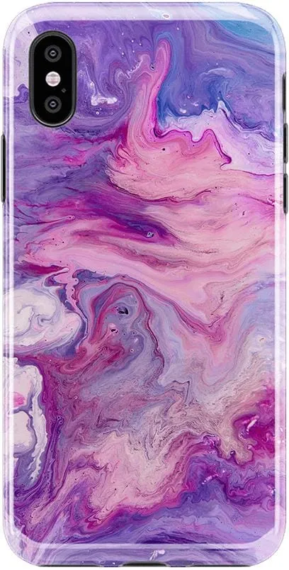 Tie Dying Over You | Purple Marble iPhone Case