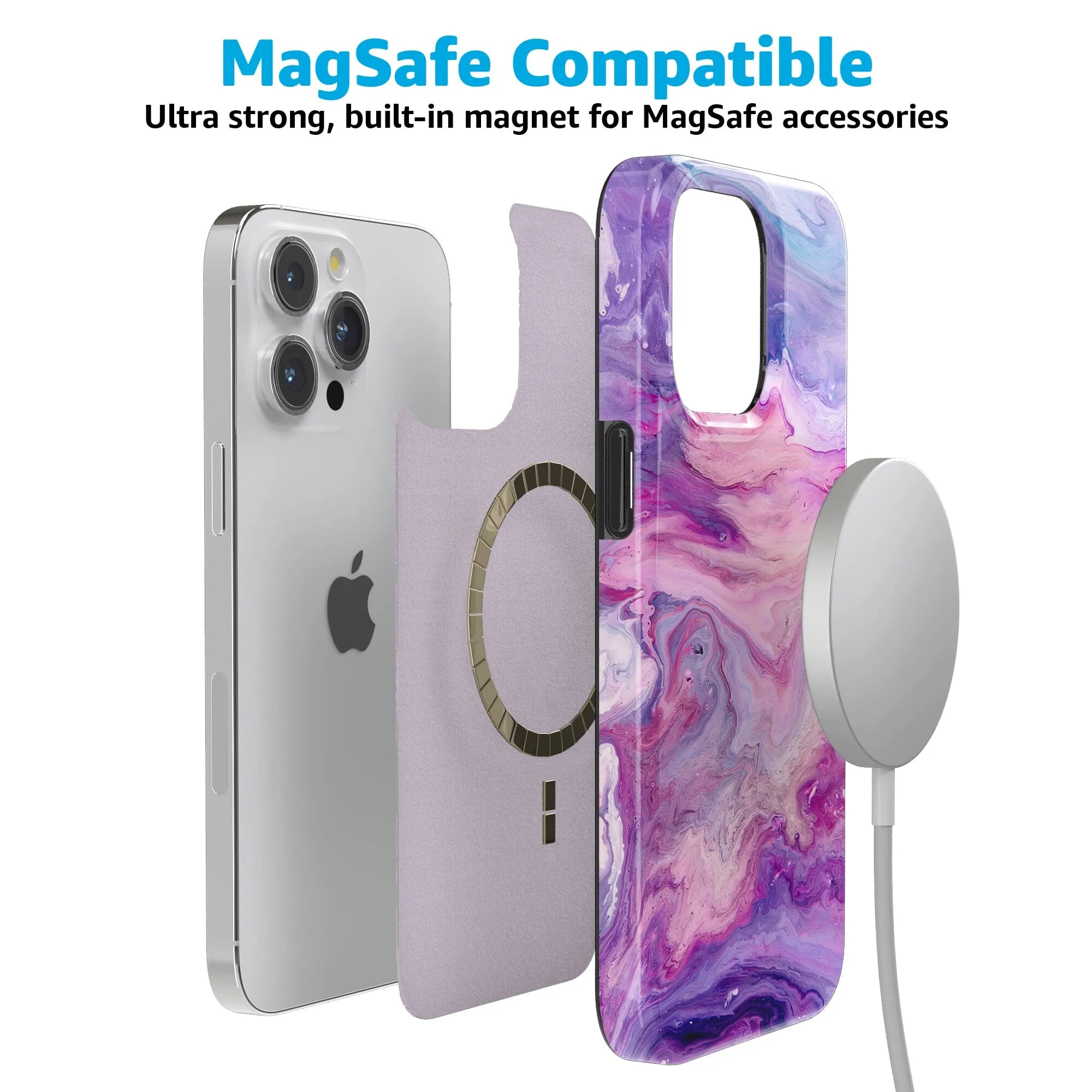 Tie Dying Over You | Purple Marble iPhone Case