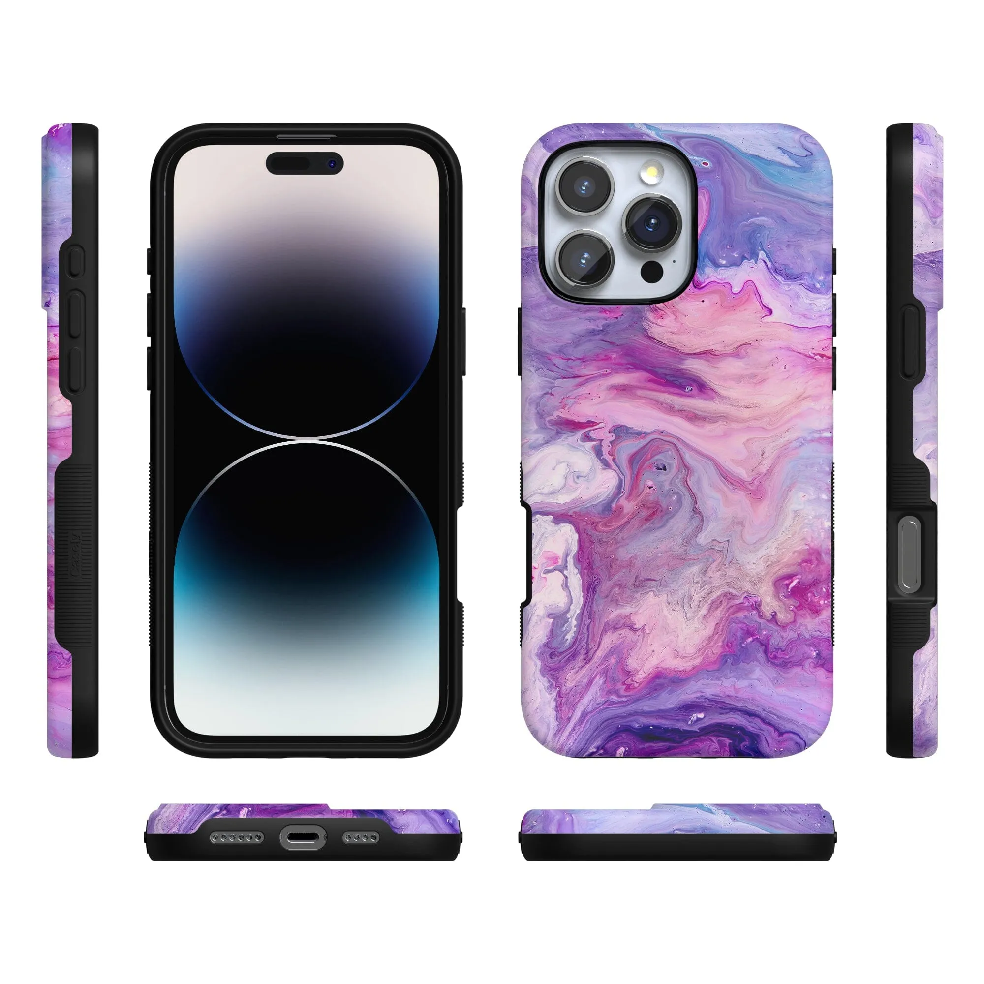 Tie Dying Over You | Purple Marble iPhone Case