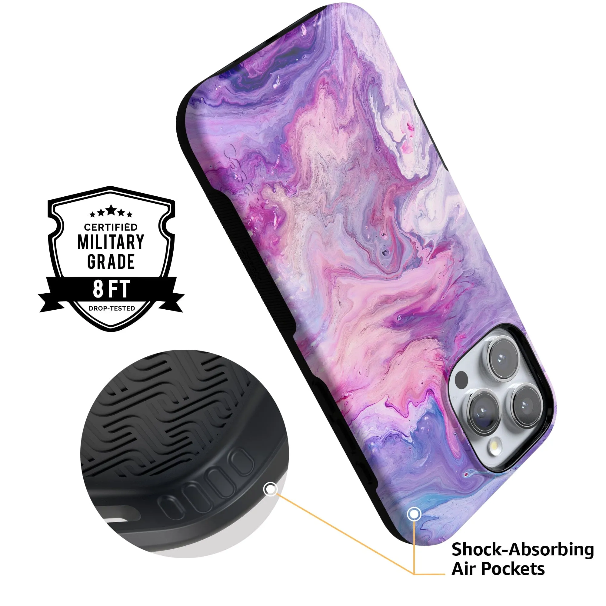 Tie Dying Over You | Purple Marble iPhone Case