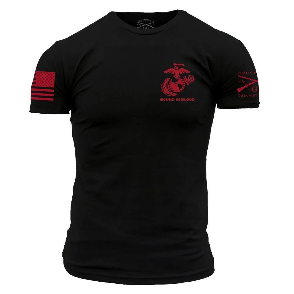 USMC - Bound In Blood T-Shirt - Black