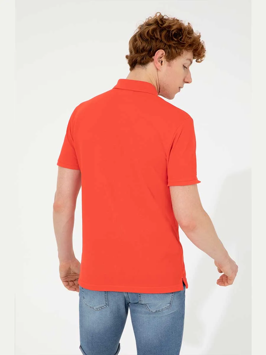 USPA Polo Shirt Men Risk Red VR213 USPOM135 MCH US Polo Assn.