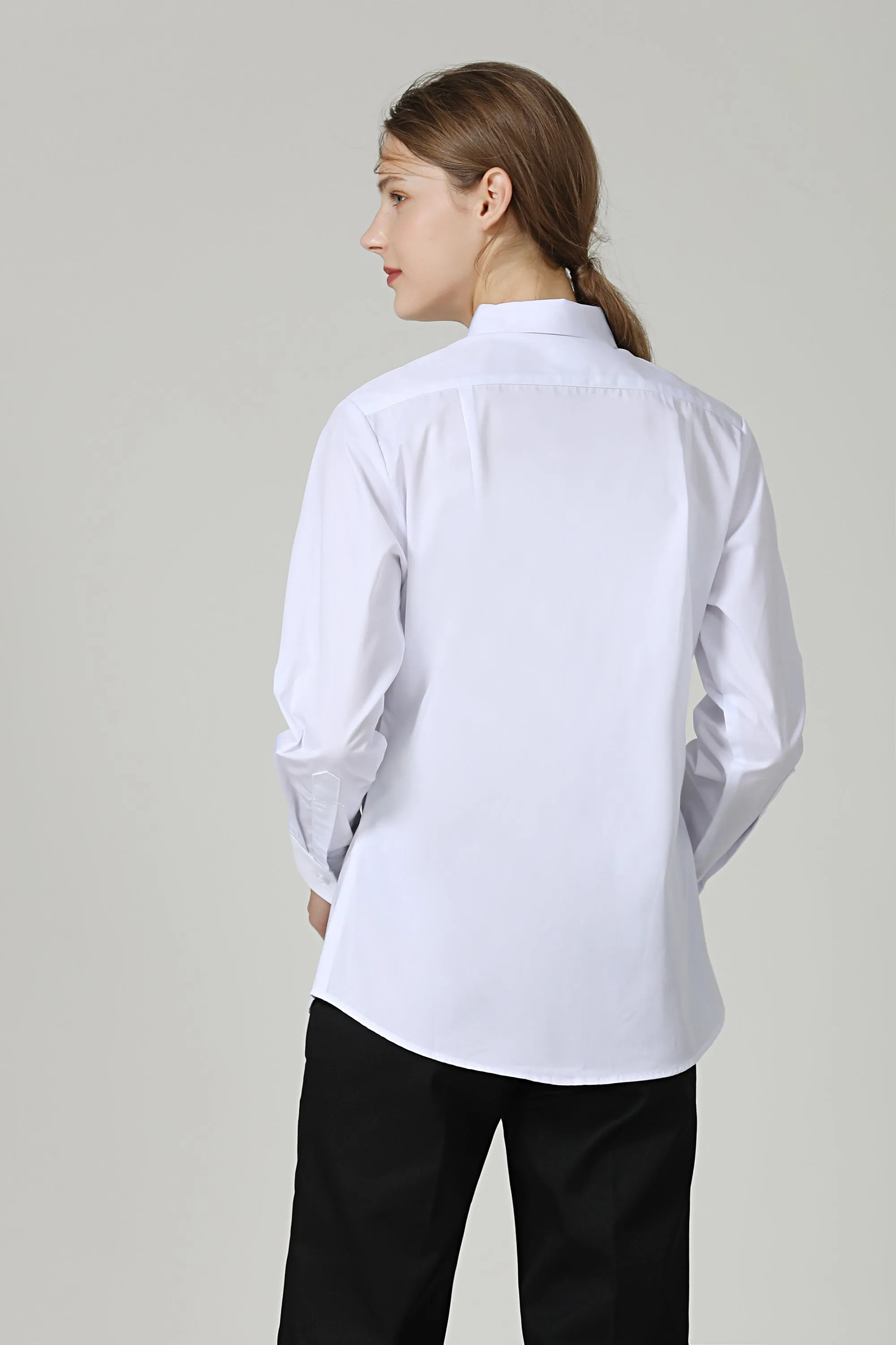 Women White Shirt, Long Sleeve