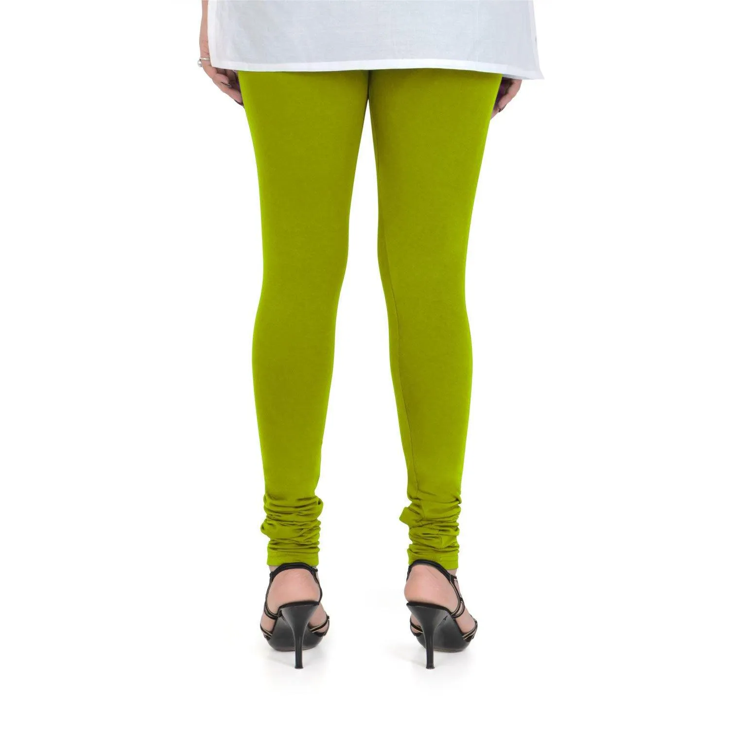 Women's Cotton Churidar Leggings (Free Size) - Goose Berry