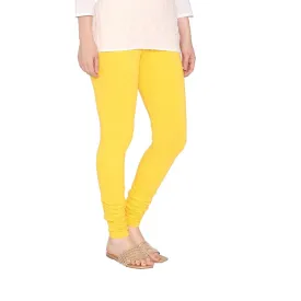 Women's Cotton Churidar leggings (Free Size) - Sun Flower